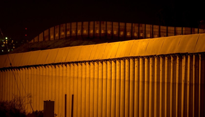 The border wall as seen at San Ysidro, California