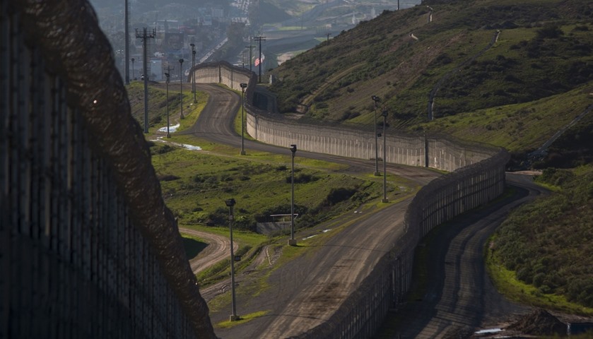 The border wall as seen at San Ysidro, California, as viewed from the United States side