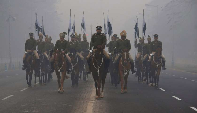 Members of Kolkata Mounted Police take part in a rehearsal parade -Kolkata, India