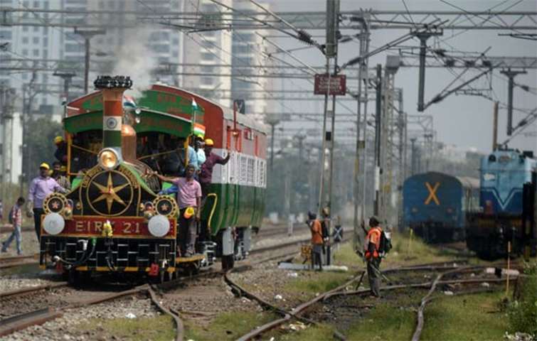 The EIR 21, the world\'s oldest working steam locomotive, takes part in an event in Chennai