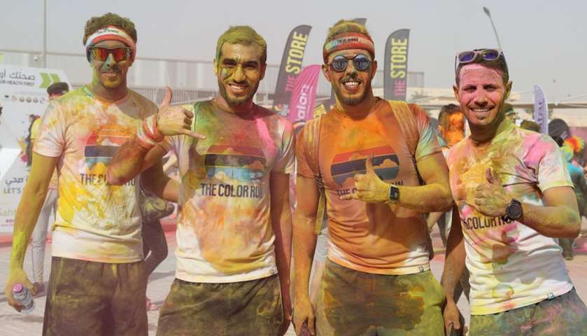 People participate in the Color Run