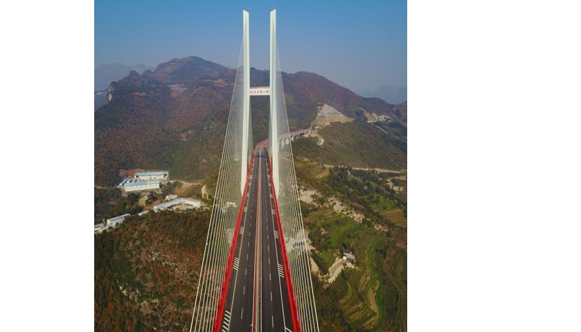 The bridge is expected to reduce road travel times from Liupanshui to Xuianwei from five hours to 2.