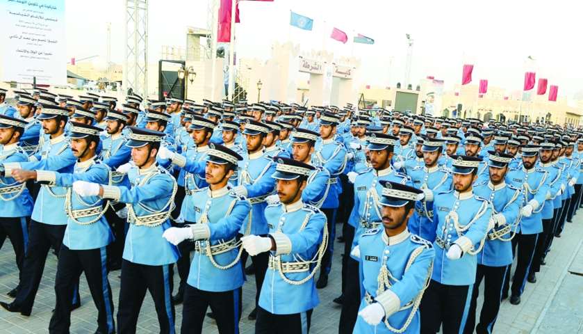 A parade by members from the Police College