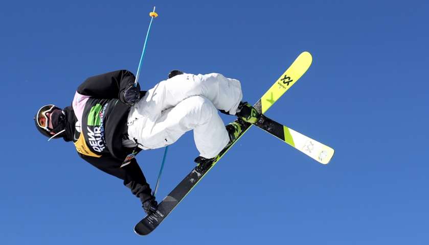 Andri Ragettli of Switzerland competes in the Men\'s Ski Slopestyle Jump