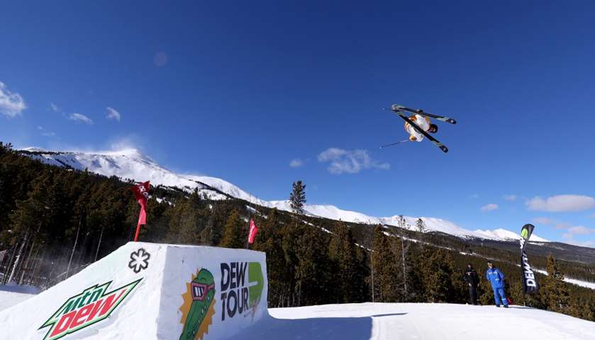 Henrik Harlaut of Sweden competes in the Men\'s Ski Slopestyle Jump