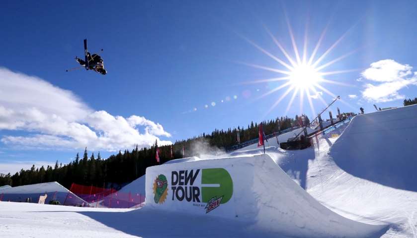 Alex Hall of the United States competes in the Men\'s Ski Slopestyle Jump
