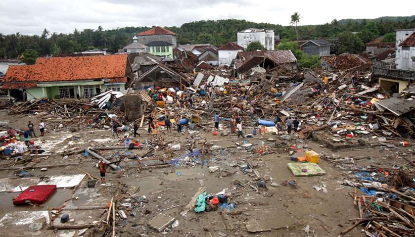 Aftermath of the Indonesian tsunami