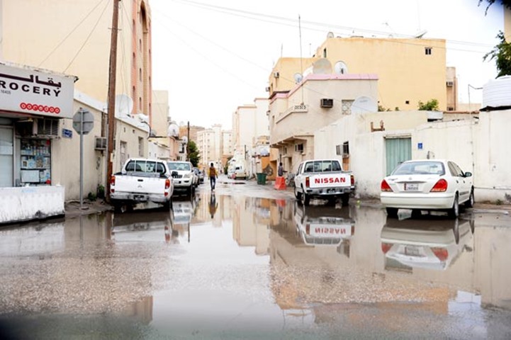 Waterlogging in a Doha area. Pictures: Gulf Times photographers