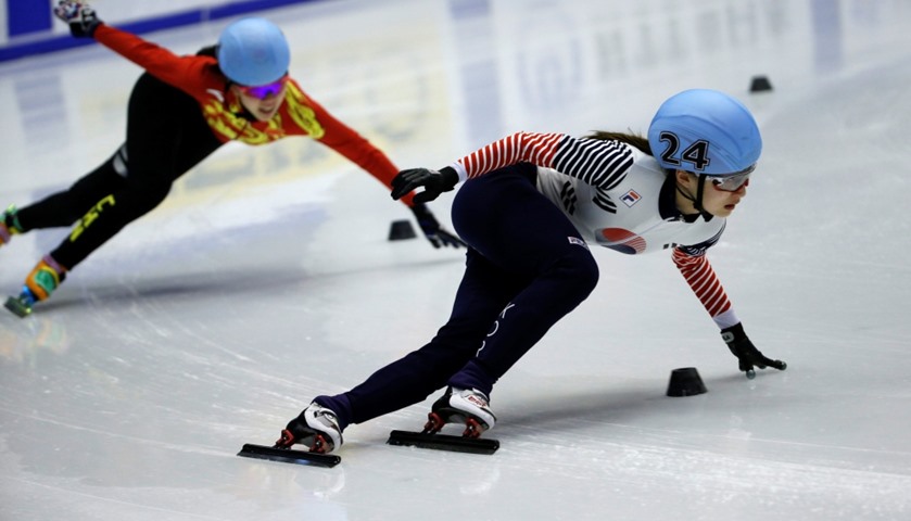 3000 m (Women) Relay- Choi Min-jeong (South Korea) in action