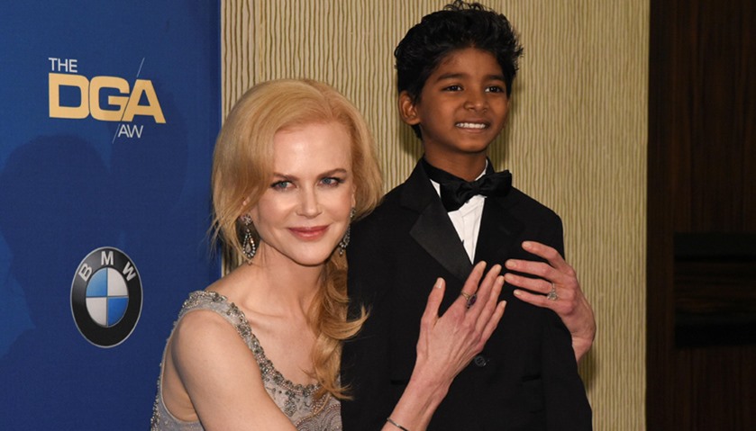 Nicole Kidman (L) and Sunny Pawar attend the 69th annual DGA Awards in Beverly Hills