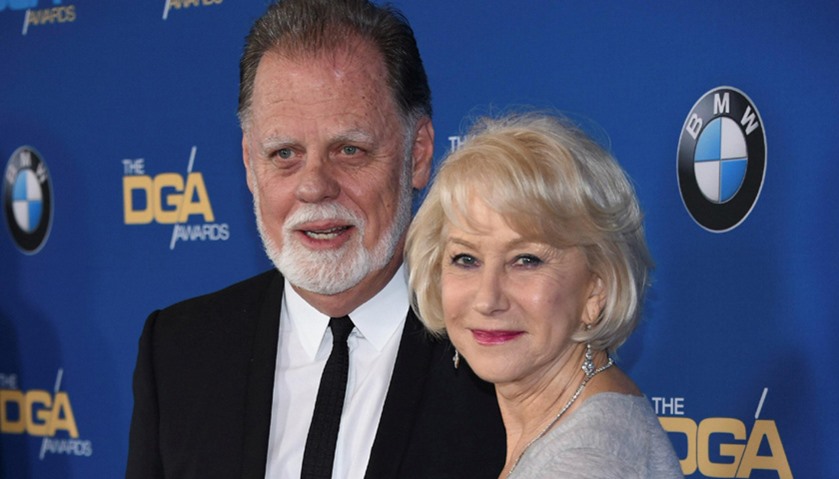 Taylor Hackford (L) and Helen Mirren attend the 69th annual DGA Awards in Beverly Hills