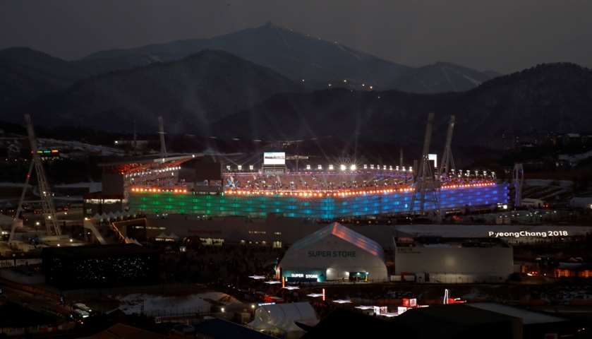 A general view shows the Olympic Stadium ahead of the start of the games