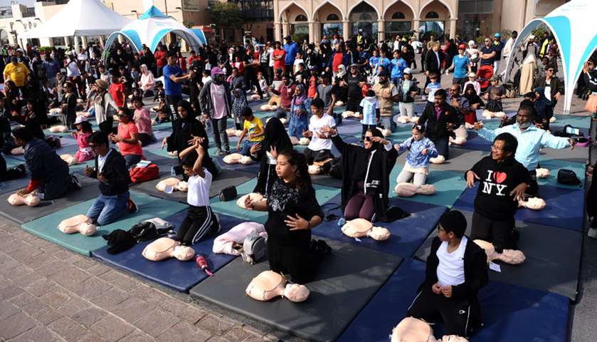 Activities by the Hamad Medical Corporation at Katara. PHOTO: Shemeer Rasheed