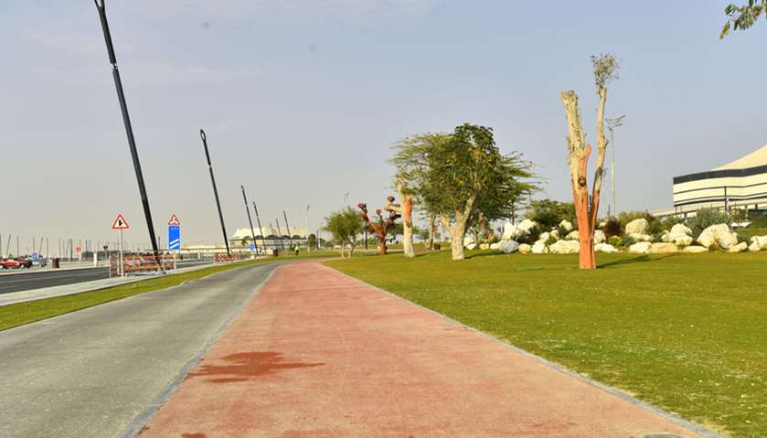 Stunningly landscaped Al Bayt Stadium park