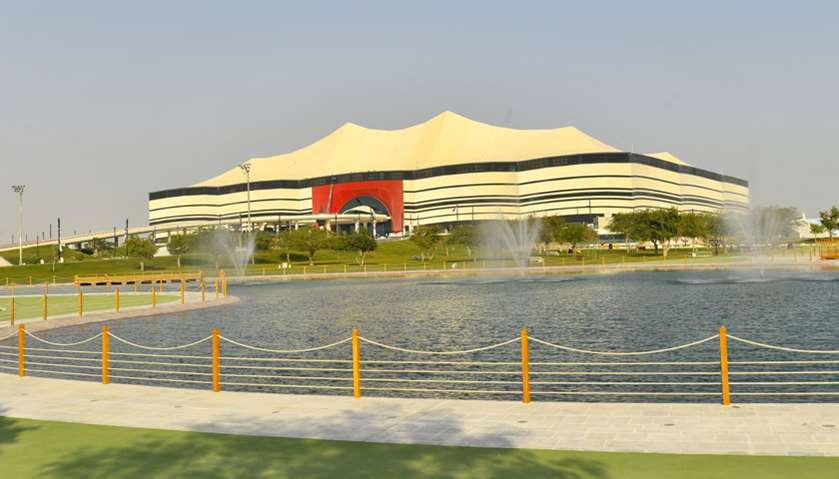 Stunningly landscaped Al Bayt Stadium park