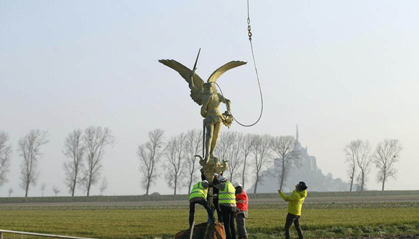 Archangel Michael statue maintenance
