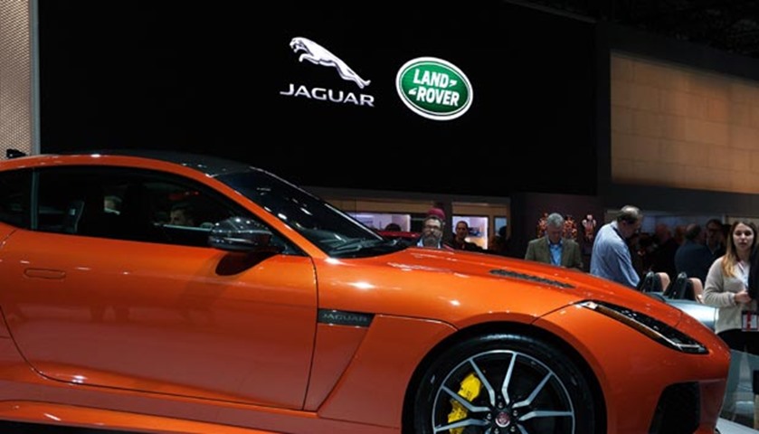 The Jaguar F-Type SVR is introduced at the auto show at the Javits Center in New York City