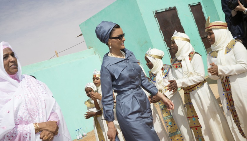 Sheikha Moza visits Sudan projects