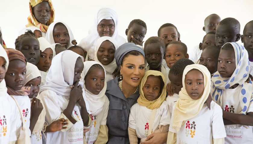 HH Sheikha Moza visited the Umm Badda Alternative Learning Programme in Khartoum.
