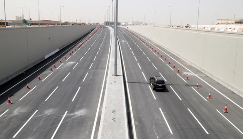 The interchanges are between Al Shafi Street and Al Rayyan Rd, and Al Qalaa Street and Al Rayyan Rd