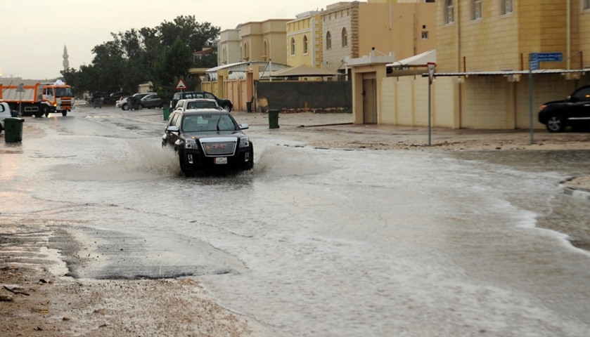On damaged roads, more water accumulated.