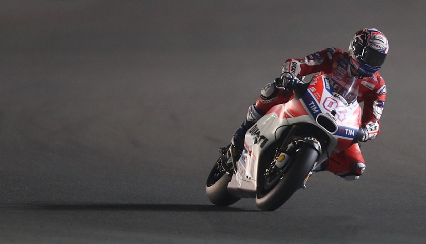 Ducati Team\'s Italian rider Andrea Dovizioso competes