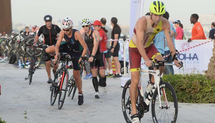 The second edition of Doha Triathlon 2018 held at Museum of Islamic Art