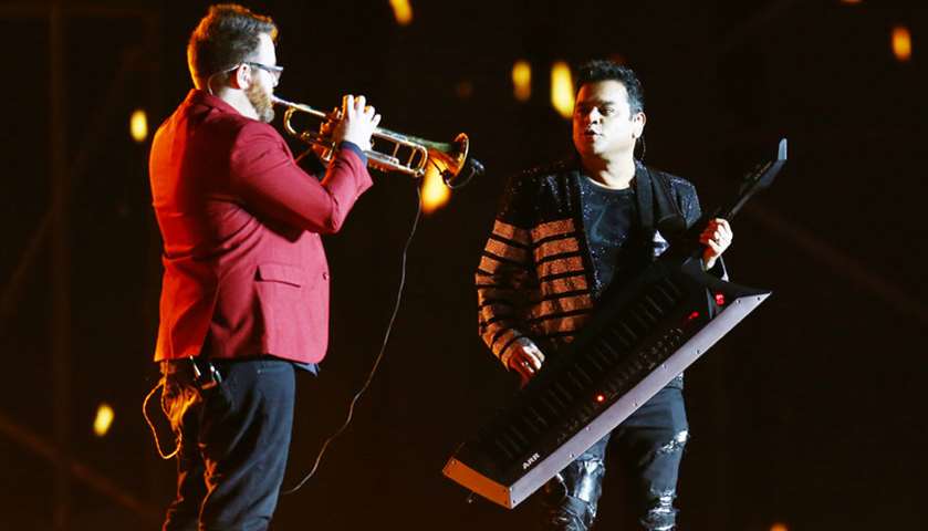 A R Rahman performs in Doha