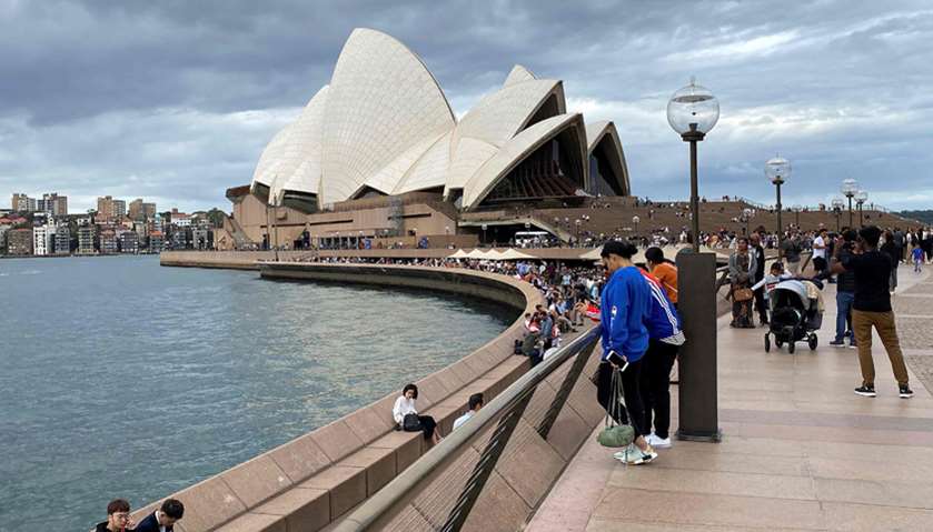 Sydney Harbour, as the Sydney Opera House