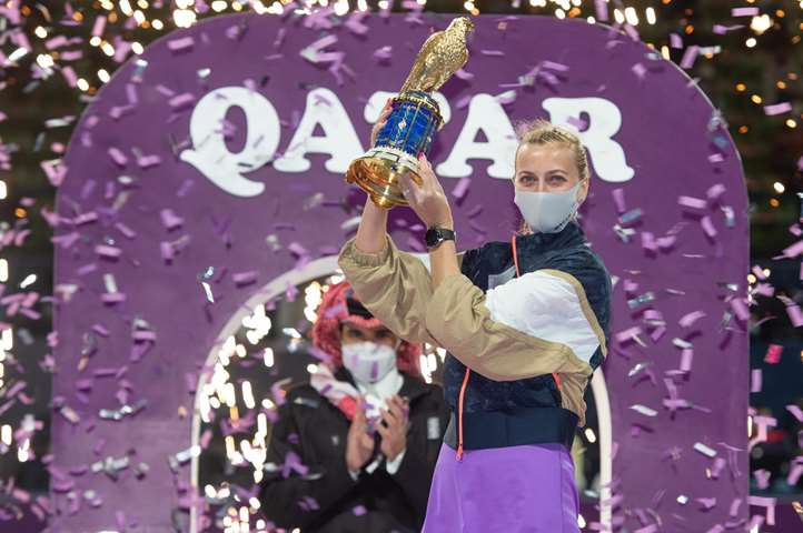 Sheikh Joaan Crowns Kvitova as Champion of 2021 Qatar Total Open