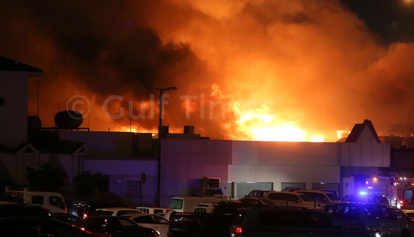 Fire that broke out at Caravan Complex, Doha, Qatar