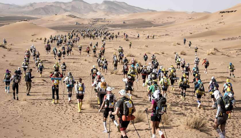 The Marathon des Sables between Ouest Aguenoun N\'Oumerhiout and Rich Mbirika
