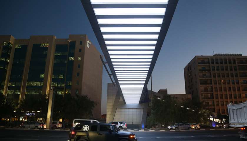 New pedestrian bridge opens on Airport Road