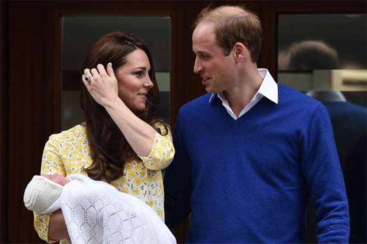 Prince William and Catherine show their newly-born daughter in this file photo taken on May 2, 2015