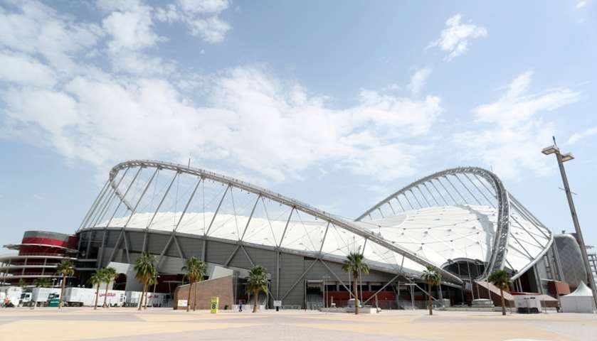 General view outside the stadium before the athletics