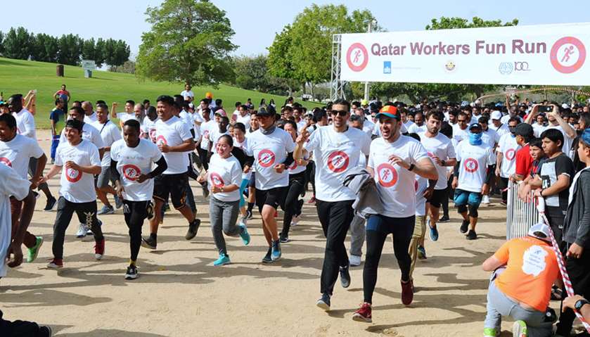 The first Qatar Workers\' Fun Run at Aspire Park