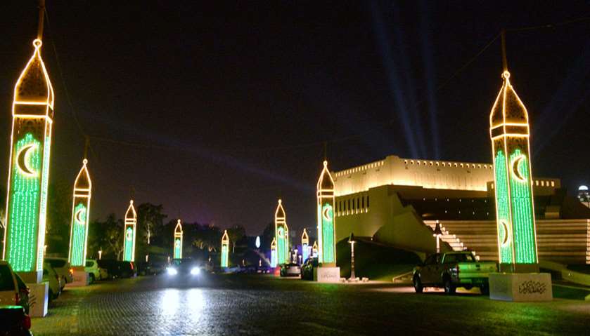 Ornamental lights as part of Ramadan preparations at Katara-The Cultural Village. PICTURES: Thajudhe