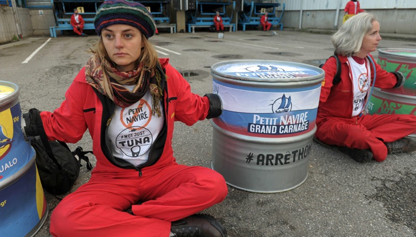 Greenpeace protest against fishing methods