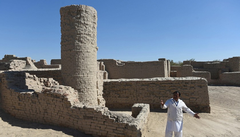 Caretaker at the UNESCO World Heritage archeological site of Mohenjo Daro