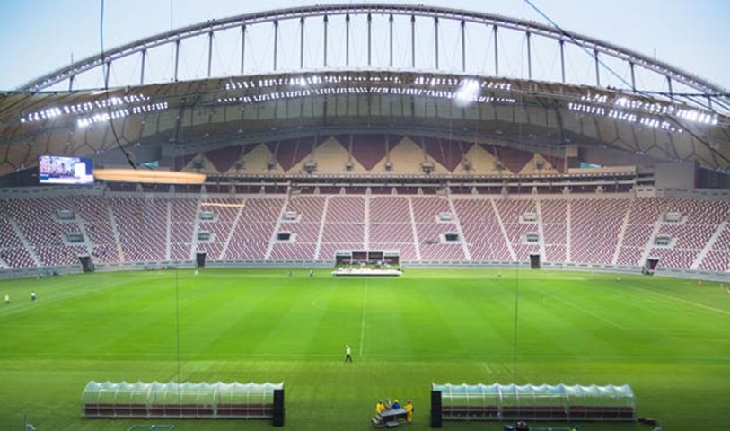 The pitch at the Khalifa International Stadium is perfectly suited to Qatar’s climate