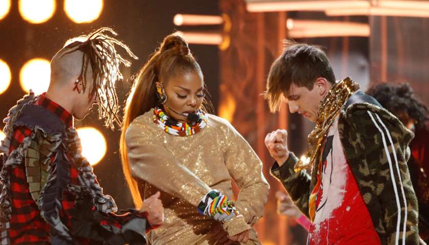 Janet Jackson performs a medley at Billboard Music Awards