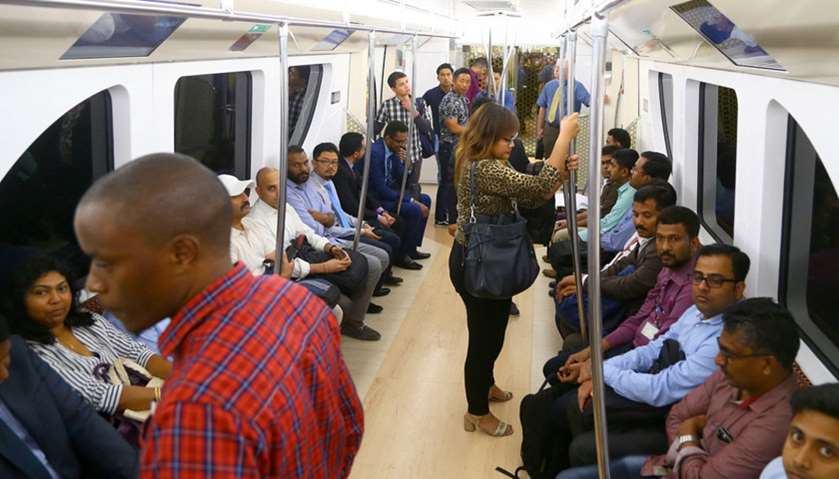 Big crowds of commuters seen as Doha Metro resumed service after weekend break