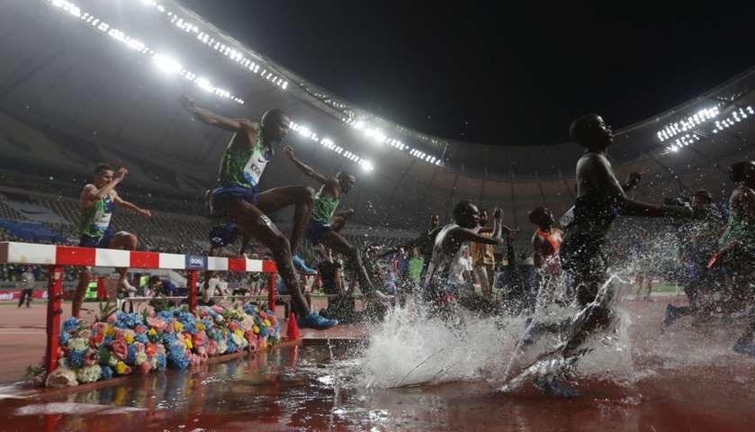 General view during the men\'s 3000m steeplechase