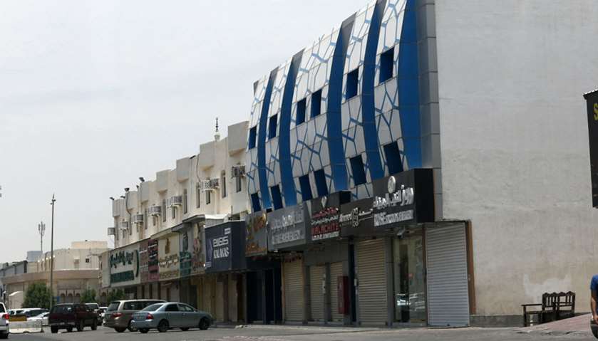 A general view shows closed shops in various parts of Qatar