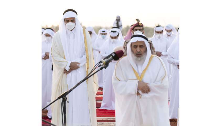 Amir, Father Amir perform Eid Al Fitr prayer