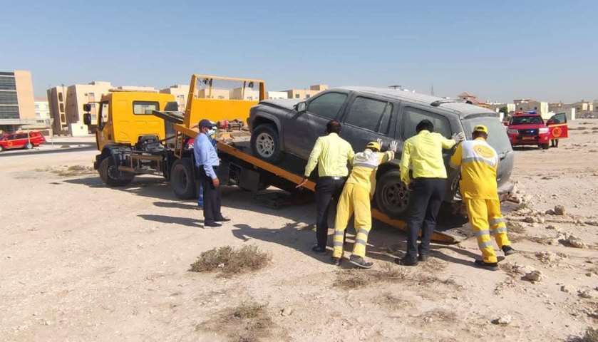 Drive to remove abandoned vehicles in  Al Wakra, Al Shamal