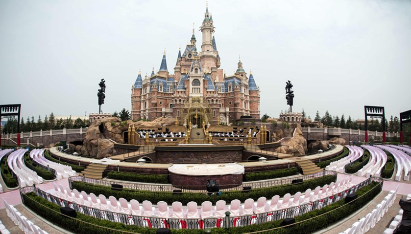 The Enchanted Storybook Castle at Shanghai Disney Resort in Shanghai