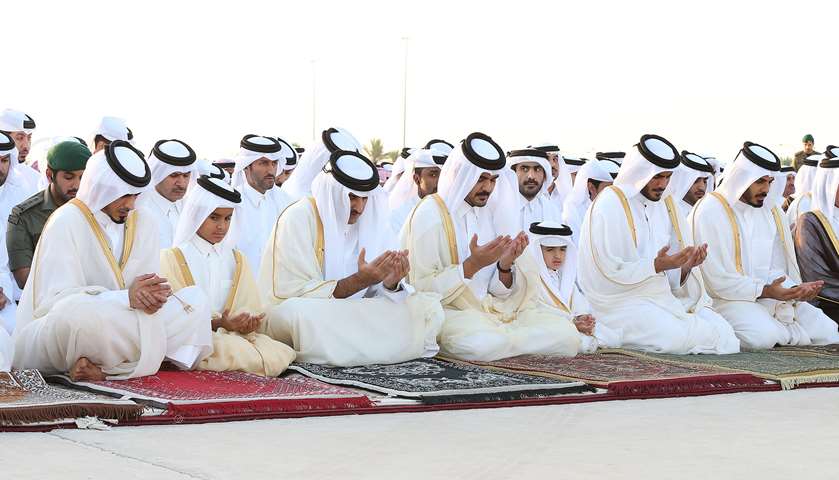 Emir, Father Emir perform Eid prayer