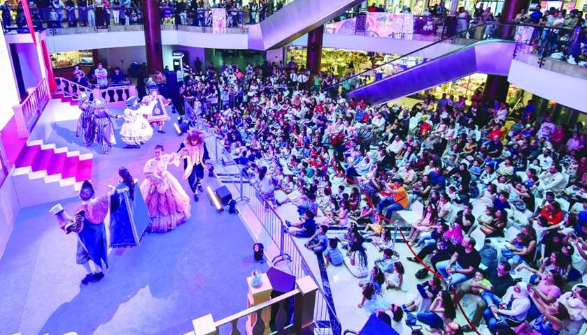 Beauty and the Beast show attracts a large number of spectators at Lagoona Mall.