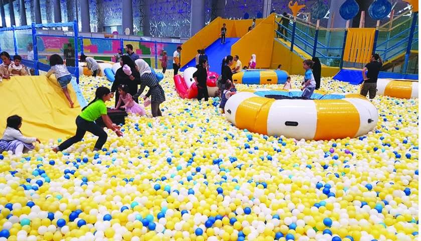 Young visitors at Entertainment City enjoying the fun in a play area